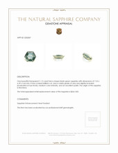 1.13 Ct. Bluish Green Sapphire from Montana Appraisal
