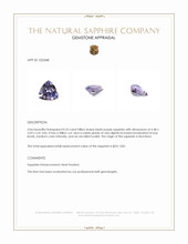 0.33 Ct. Bluish Purple Sapphire from Montana Appraisal