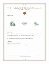 0.39 Ct. Green Sapphire from Montana Appraisal