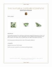 0.36 Ct. Green Sapphire from Montana Appraisal