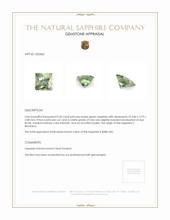 0.36 Ct. Green Sapphire from Montana Appraisal