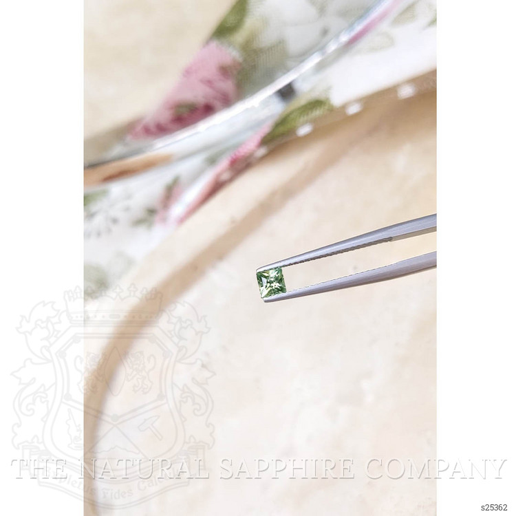 0.36 Ct. Green Sapphire from Montana