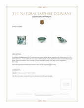 0.39 Ct. Bluish Green Sapphire from Montana Appraisal