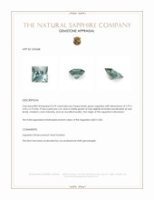 0.39 Ct. Bluish Green Sapphire from Montana Appraisal