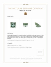 0.41 Ct. Bluish Green Sapphire from Montana Appraisal