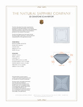 0.42 Ct. White Sapphire from Montana 3 D Scan Report