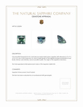 0.56 Ct. Bluish Green Sapphire from Montana Appraisal