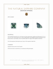 0.56 Ct. Bluish Green Sapphire from Montana Appraisal