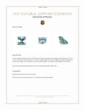 0.66 Ct. Greenish Blue Sapphire from Montana Appraisal
