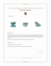 0.67 Ct. Bluish Green Sapphire from Montana Appraisal