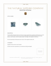 0.82 Ct. Greenish Blue Sapphire from Montana Appraisal