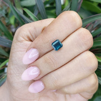 2.03 Ct. Greenish Blue Sapphire from Madagascar Life Style