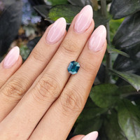 2.15 Ct. Bluish Green Sapphire from Madagascar Life Style