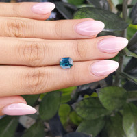 2.15 Ct. Bluish Green Sapphire from Madagascar Life Style