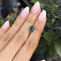 3.00 Ct. Bluish Green Sapphire from Madagascar Life Style