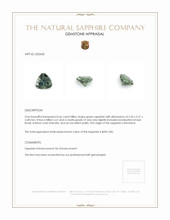 0.66 Ct. Green Sapphire from Montana Appraisal