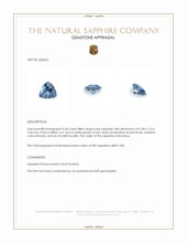 0.50 Ct. Blue Sapphire from Montana Appraisal