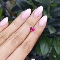 0.85 Ct. Reddish Pink Sapphire from Madagascar Life Style
