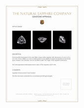 0.50 Ct. White Sapphire from Montana Appraisal