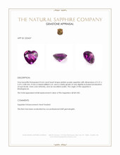 0.64 Ct. Pinkish Purple Sapphire from Madagascar Appraisal