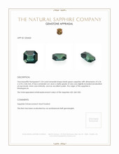 1.04 Ct. Bluish Green Sapphire from Madagascar Appraisal