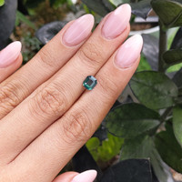 1.04 Ct. Bluish Green Sapphire from Madagascar Life Style