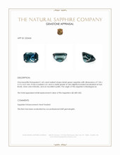 1.60 Ct. Bluish Green Sapphire from Madagascar Appraisal