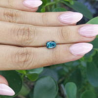 1.60 Ct. Greenish Blue Sapphire from Madagascar Life Style