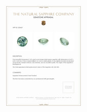 1.05 Ct. Bluish Green Sapphire from Madagascar Appraisal