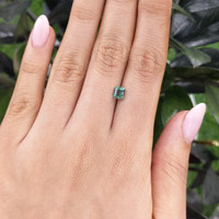 1.04 Ct. Bluish Green Sapphire from Madagascar Life Style