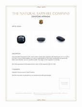 2.89 Ct. Blue Sapphire from Australia Appraisal