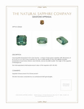 4.03 Ct. Green Sapphire from Madagascar Appraisal