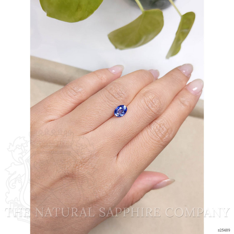1.38 Ct. Purplish Blue Sapphire from Ceylon (Sri Lanka)