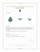 1.03 Ct. Greenish Blue Sapphire from Madagascar Appraisal