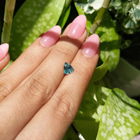 1.03 Ct. Greenish Blue Sapphire from Madagascar Life Style