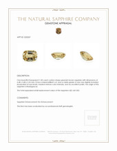 1.00 Ct. Yellowish Brown Sapphire from Madagascar Appraisal