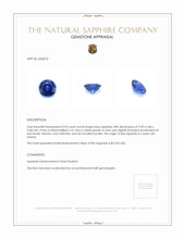 0.93 Ct. Blue Sapphire from Ceylon (Sri Lanka) Appraisal
