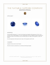 1.13 Ct. Blue Sapphire from Ceylon (Sri Lanka) Appraisal