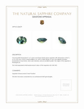 1.67 Ct. Sapphire from Madagascar Appraisal