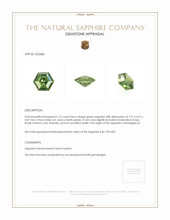 1.57 Ct. Green Sapphire from Madagascar Appraisal