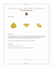 1.12 Ct. Orangish Yellow Sapphire from Ceylon (Sri Lanka) Appraisal