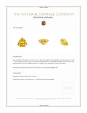 1.12 Ct. Orangish Yellow Sapphire from Ceylon (Sri Lanka) Appraisal