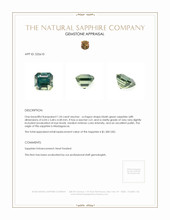 1.54 Ct. Bluish Green Sapphire from Madagascar Appraisal