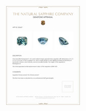 1.33 Ct. Greenish Blue Sapphire from Madagascar Appraisal