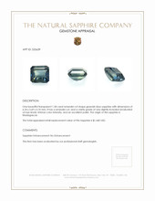 1.58 Ct. Greenish Blue Sapphire from Madagascar Appraisal