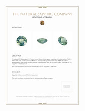 1.11 Ct. Bluish Green Sapphire from Madagascar Appraisal