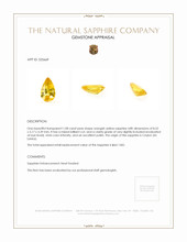 1.08 Ct. Orangish Yellow Sapphire from Ceylon (Sri Lanka) Appraisal