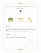 1.58 Ct. Yellow Sapphire from Ceylon (Sri Lanka) Appraisal