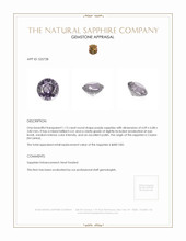1.13 Ct. Purple Sapphire from Ceylon (Sri Lanka) Appraisal