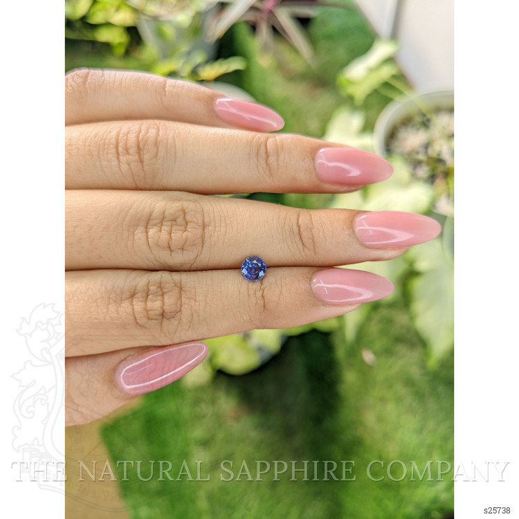 0.69 Ct. Purplish Blue Sapphire from Ceylon (Sri Lanka)